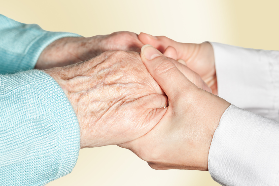Senior hands at nursing home